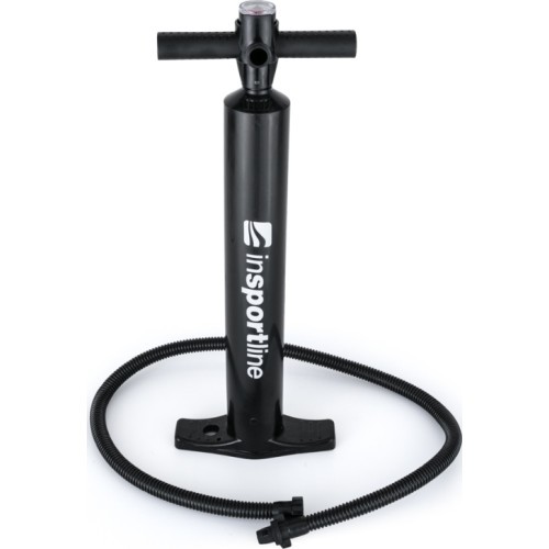 Надувной гимнастический мат inSPORTline Airstunt 500 x 100 x 10 см, коралловый розовый, с ручным насосом