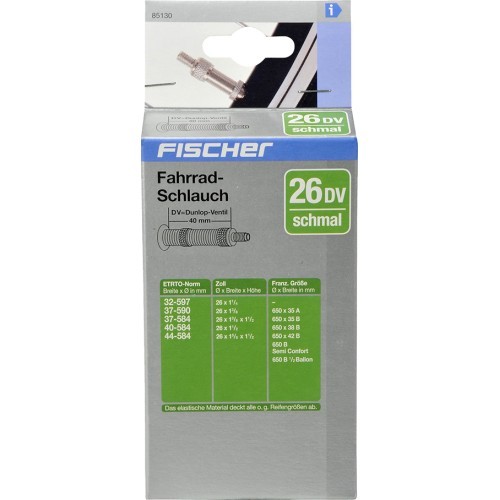 Fischer velosipēda kamera 26" x 1.25-1.625" (32/44-559) DV 40mm