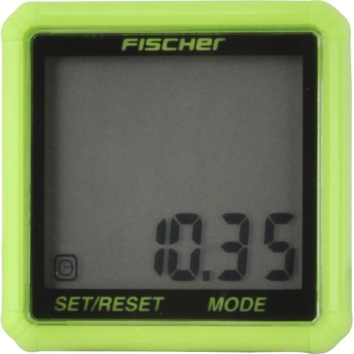 FISCHER Trend bicycle computer, 13 functions, wired, with battery (lime green)