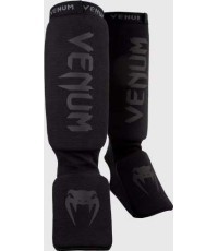 Venum Kontact Shin Guards - Black/Black