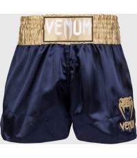 Venum Classic Muay Thai šorti - tumši zili/zelteni