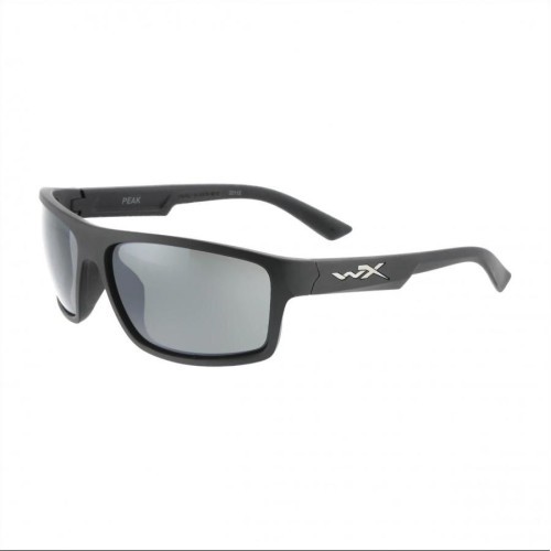 Brilles Wiley X Peak ACPEA06, pelēkas ar melnu ietvaru