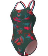 W Floral Lace Plus Back Dark Sage-Bright Coral-Blue 34 - 696