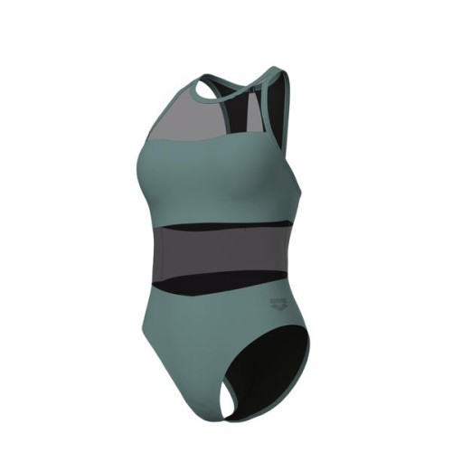 Женский купальник Mesh Panels Vent Back, шалфейный, 38 - 600