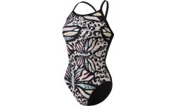 W Arena Butterflies Swimsuit Light Drop Black-Black Mul 34 - 550