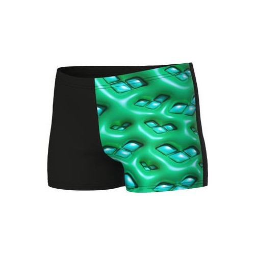 B Foam Swim Short Black-Soft Green Multi 10-11 - 560