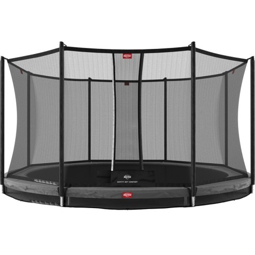 BERG Favorit InGround 380 pelēks + drošības tīkls Comfort