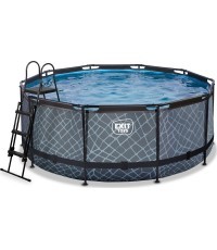 Baseins EXIT Stone ø360 x 122 cm ar sūkni un smilšu filtru