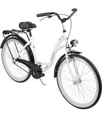 Dviratis AZIMUT City Lux 26" 2023 white-black