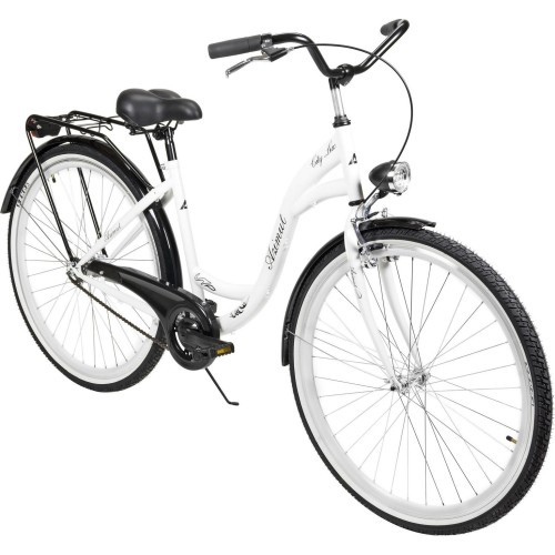 Dviratis AZIMUT City Lux 28" 2023 white-black