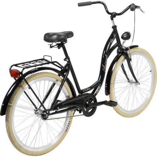 Dviratis AZIMUT City Lux 26" 2023 melns-krēms