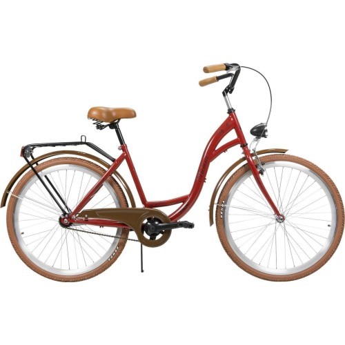 Dviratis AZIMUT City Lux 26" 2023 bordo-brūns
