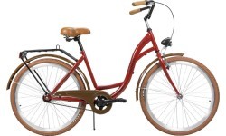 Dviratis AZIMUT City Lux 26" 2023 bordo-brūns