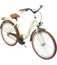 Dviratis AZIMUT City Lux 26" 2023 cream-brown