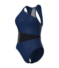 Женский купальник Mesh Angle Vent Back, тёмно-синий, 38 - 700