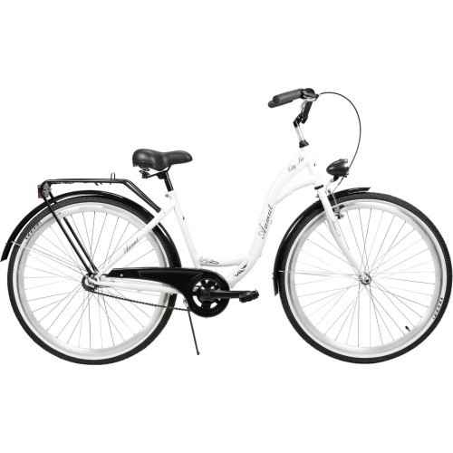 Dviratis AZIMUT City Lux 28" 2023 balts- melns