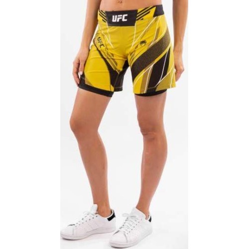 UFC Venum Authentic Fight Night Women's Shorts - Long Fit - Yellow