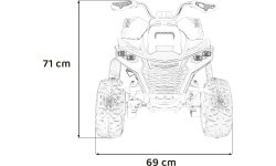 Kvadricikls Fast Wheel, balts