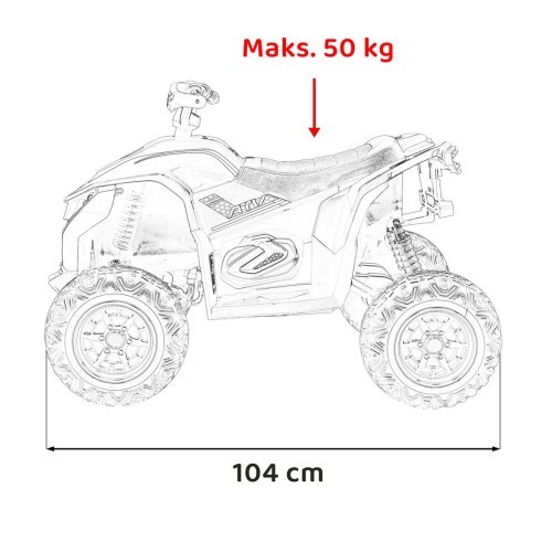 Elektriskais kvadricikls Fast Wheel, sarkans