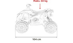 Elektriskais kvadricikls Fast Wheel, sarkans