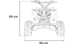 Kvadricikls DESERT STORM LIFT, sarkans
