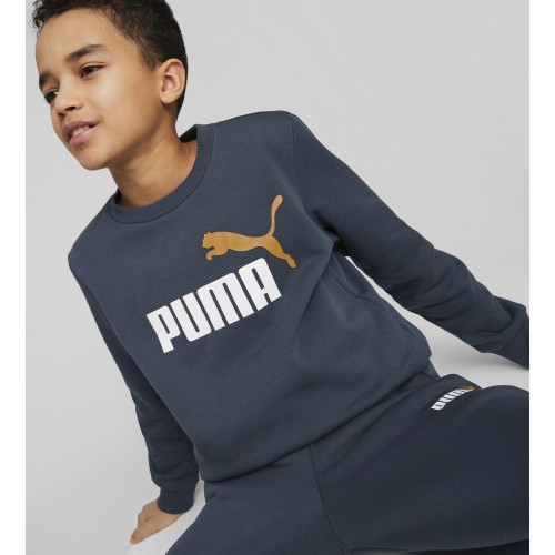 Puma Junior Sweatshirt Ess + 2 Col Big Logo Navy 586986 16