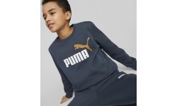 Puma Junior Sweatshirt Ess + 2 Col Big Logo Navy 586986 16
