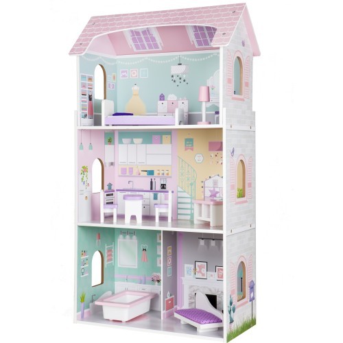Wooden Dollhouse Ecotoys Blueberry Residence