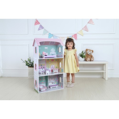 Деревянный кукольный домик Ecotoys Blueberry Residence