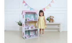 Деревянный кукольный домик Ecotoys Blueberry Residence