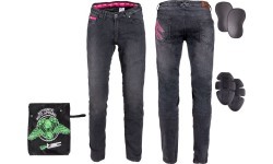 Sieviešu moto džinsi Džinsi W-TEC Leonarda - Black