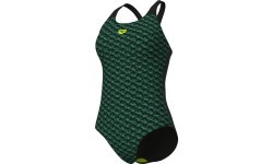 Женский купальник Monogram Control Pro Low B, тёмно-зелёный/чёрный, 38 - 660