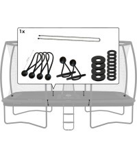 Ultim drošības tīkls DLX XL - stiprinājumi 410 un 500