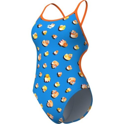 W Ducks Swimsuit Lace Back Turquoise Multi-Team Orange 34 - 530