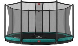 Batuts BERG Favorit InGround 380 Green ar drošības tīklu Comfort
