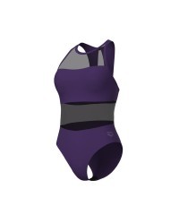 Peldkostīms W Mesh Panels Vent Back, dark plum, 38 - 900