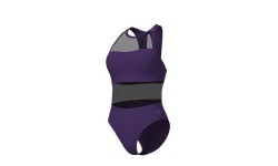 Купальник W Mesh Panels Vent Back, dark plum, 38 - 900