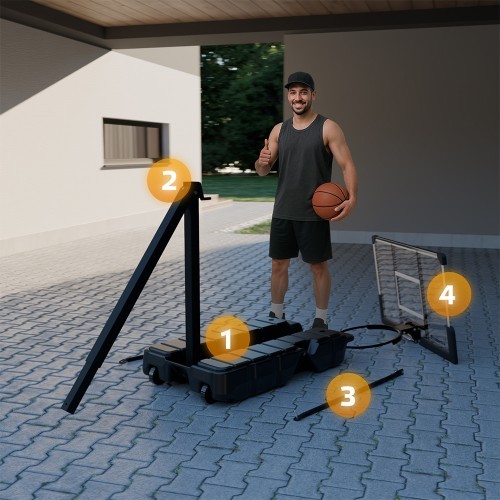 Складной баскетбольный обруч inSPORTline Тифтон