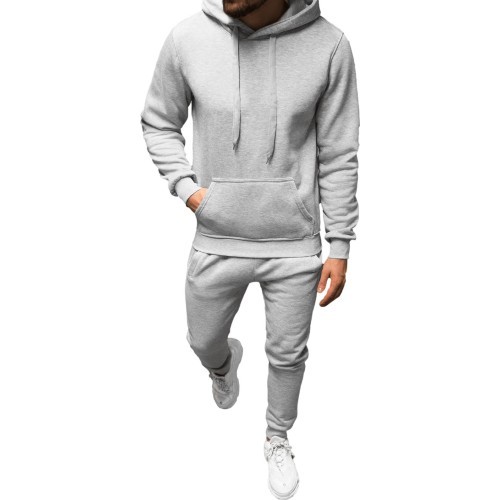J.Style Men's Fleece Tracksuit Grey 68C10381-2