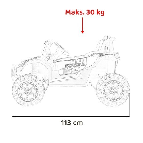Электромобиль Buggy UTV 2000M Racing, белый