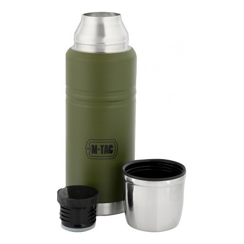 M-Tac nerūsējošā tērauda termoss 750 ml, olīvzaļš