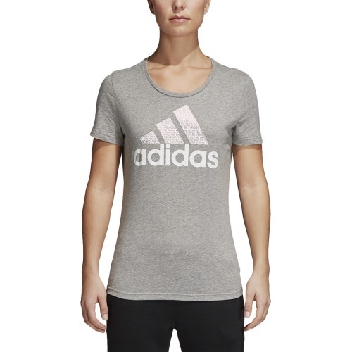 Блузка Adidas Foil Text Bos серая CV4565