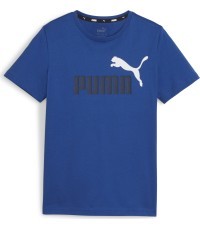 Подростковая футболка Puma Ess+ 2 Col Logo Tee, синяя 586985 21