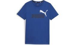 Подростковая футболка Puma Ess+ 2 Col Logo Tee, синяя 586985 21