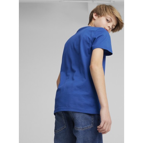Puma Ess+ 2 Col Logo Tee pusaudžu krekls, zils 586985 21