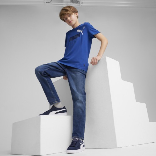 Подростковая футболка Puma Ess+ 2 Col Logo Tee, синяя 586985 21