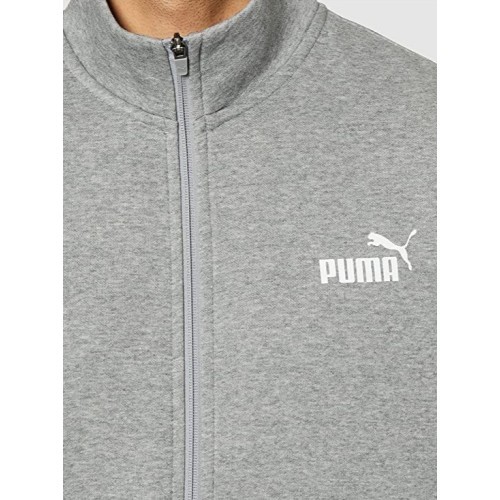 Puma Clean Sweat Suit Men's Tracksuit Grey Black 585841 03