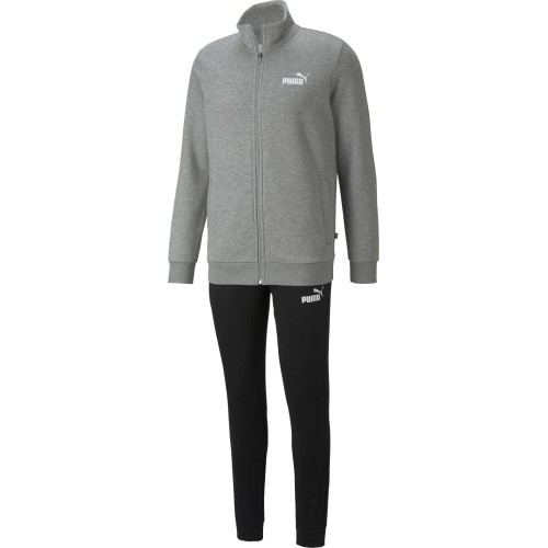 Puma Clean Sweat Suit Men's Tracksuit Grey Black 585841 03