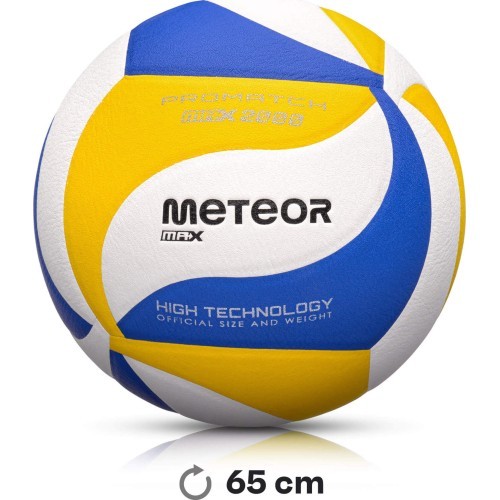 Волейбольный мяч Meteor Max 2000, синий/жёлтый/белый