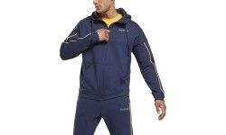 Reebok Te Piping Hoodie vīriešu džemperis, zils
